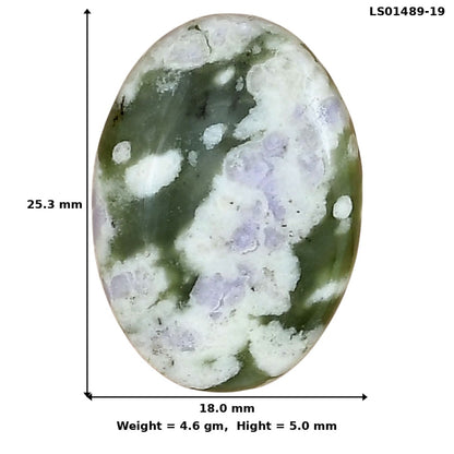 Peace Jade 25.3x18x5 mm Oval Gemstone LS01489-19