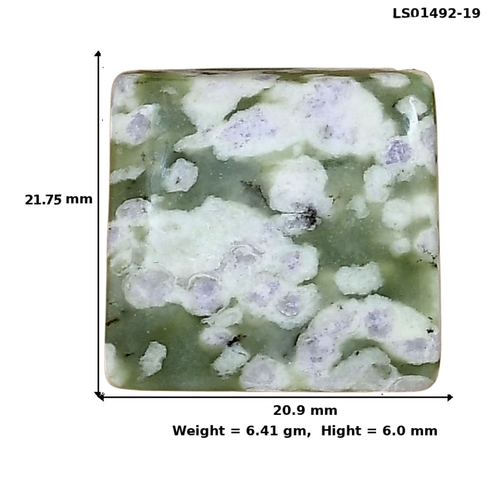 Peace Jade 21.75x20.9x6 mm Baguette Gemstone LS01492-19
