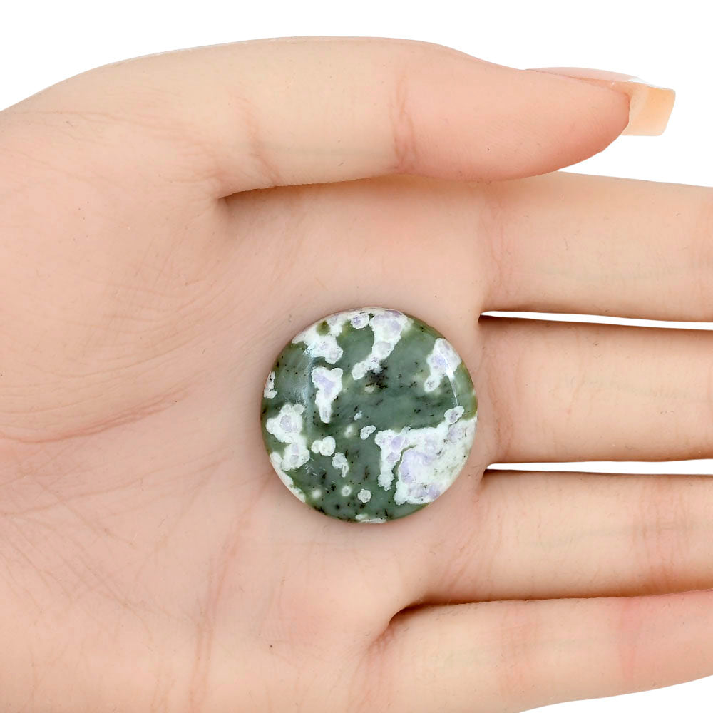 Peace Jade 27.3x27.3x5.5 mm Round Gemstone LS01500-19