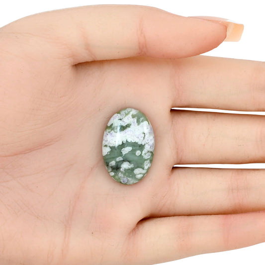 Peace Jade 26x17.7x5.5 mm Oval Gemstone LS01507-19