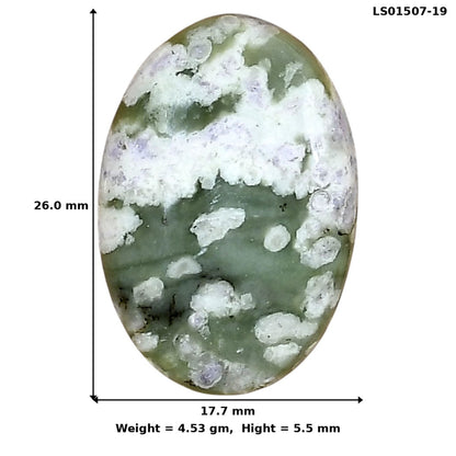 Peace Jade 26x17.7x5.5 mm Oval Gemstone LS01507-19