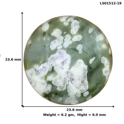 Peace Jade 23.6x23.6x6 mm Round Gemstone LS01512-19