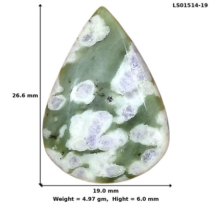 Peace Jade 26.6x19x6 mm Pear Gemstone LS01514-19