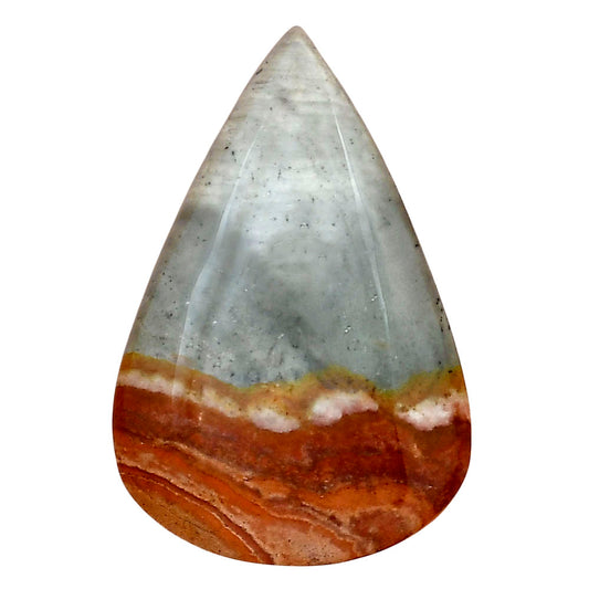Polygram Jasper 36.5x24.2x6 mm Pear Gemstone LS01521-20