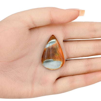 Polygram Jasper 35x23x5.5 mm Pear Gemstone LS01522-20