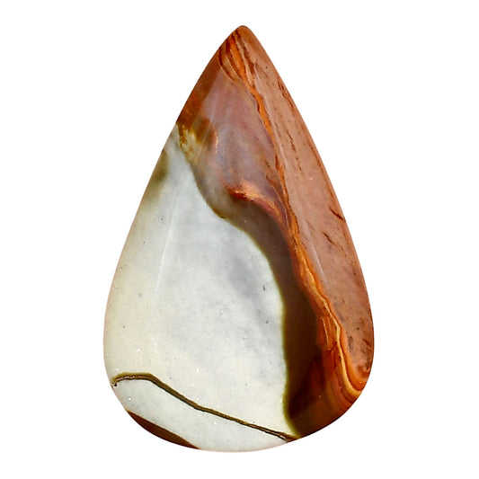 Polygram Jasper 33.9x21.6x5.5 mm Pear Gemstone LS01532-20