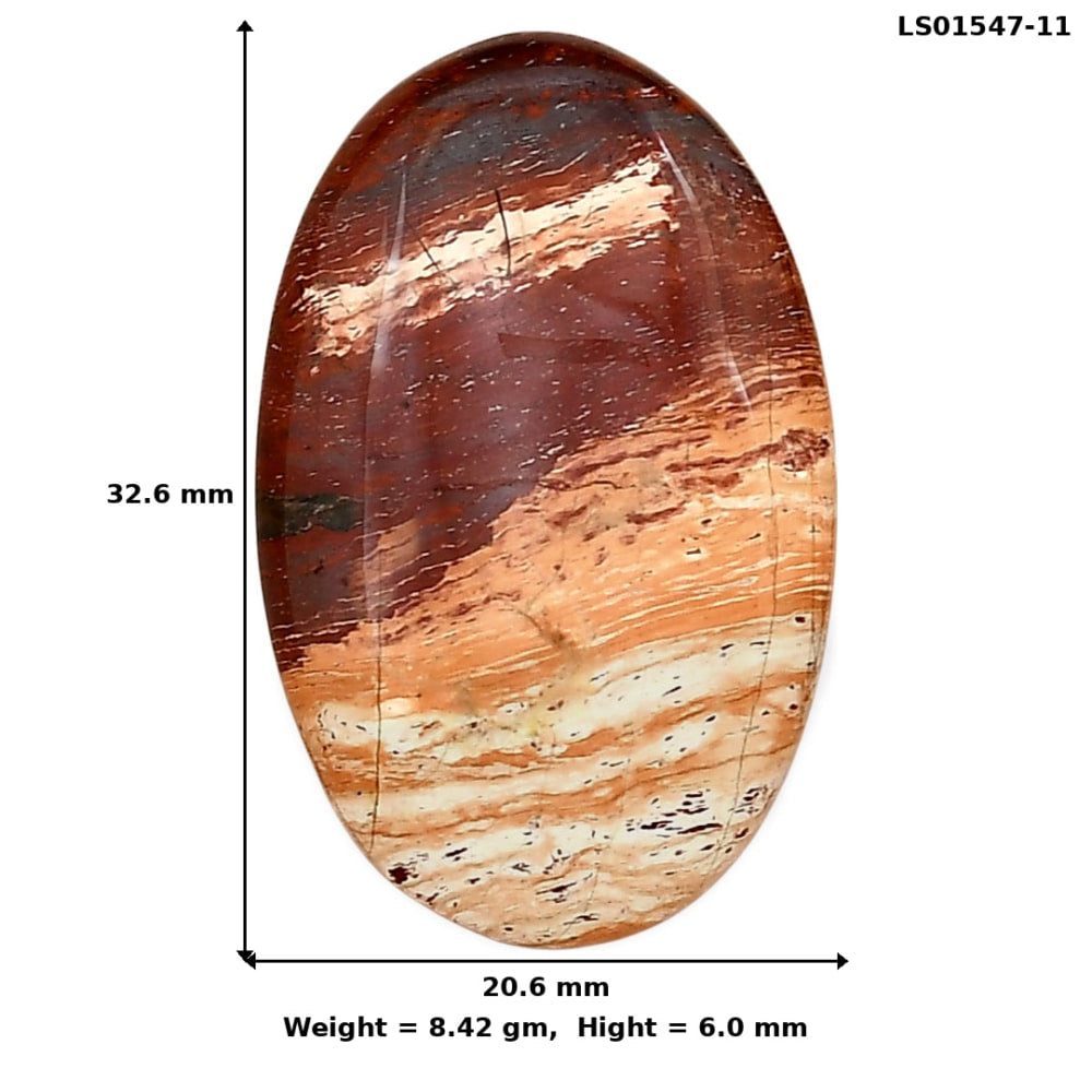 Snake Skin Jasper 32.6x20.6x6 mm Oval Gemstone LS01547-11