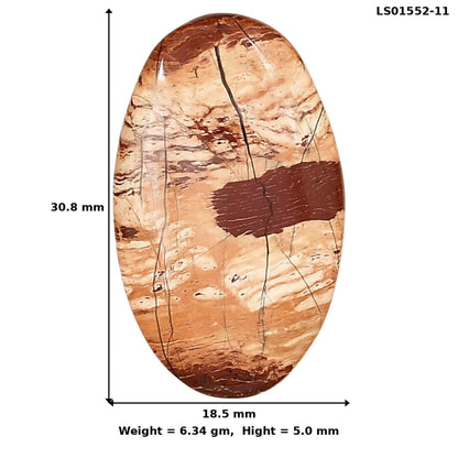 Snake Skin Jasper 30.8x18.5x5 mm Oval Gemstone LS01552-11