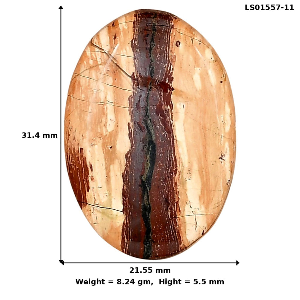Snake Skin Jasper 31.4x21.55x5.5 mm Oval Gemstone LS01557-11