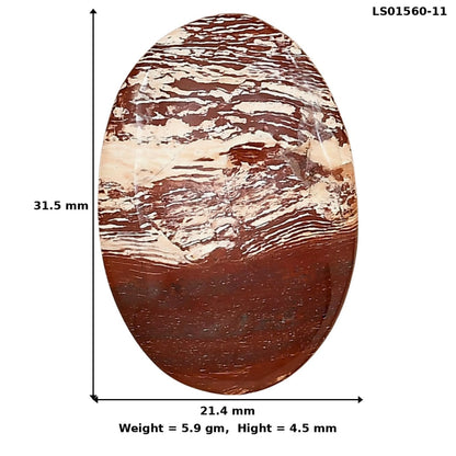 Snake Skin Jasper 31.5x21.4x4.5 mm Oval Gemstone LS01560-11