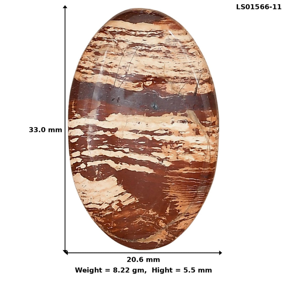 Snake Skin Jasper 33x20.6x5.5 mm Oval Gemstone LS01566-11