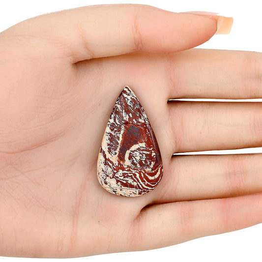 Snake Skin Jasper 39.5x23.55x4 mm Pear Gemstone LS01567-11