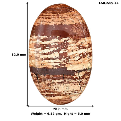 Snake Skin Jasper 32x20x5 mm Oval Gemstone LS01569-11