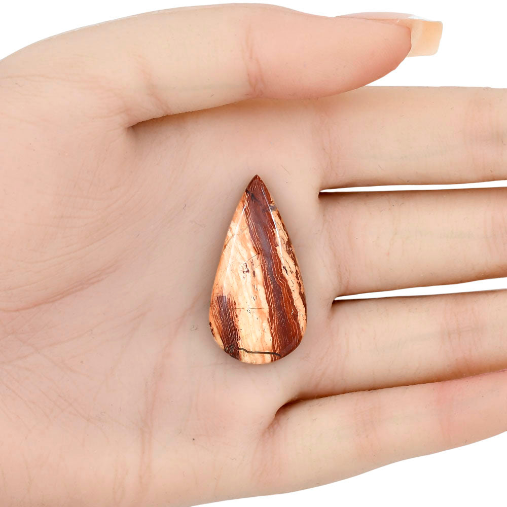 Snake Skin Jasper 33.7x17x5.5 mm Pear Gemstone LS01570-11