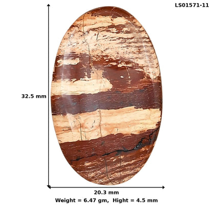Snake Skin Jasper 32.5x20.3x4.5 mm Oval Gemstone LS01571-11