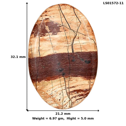 Snake Skin Jasper 32.1x21.2x5 mm Oval Gemstone LS01572-11