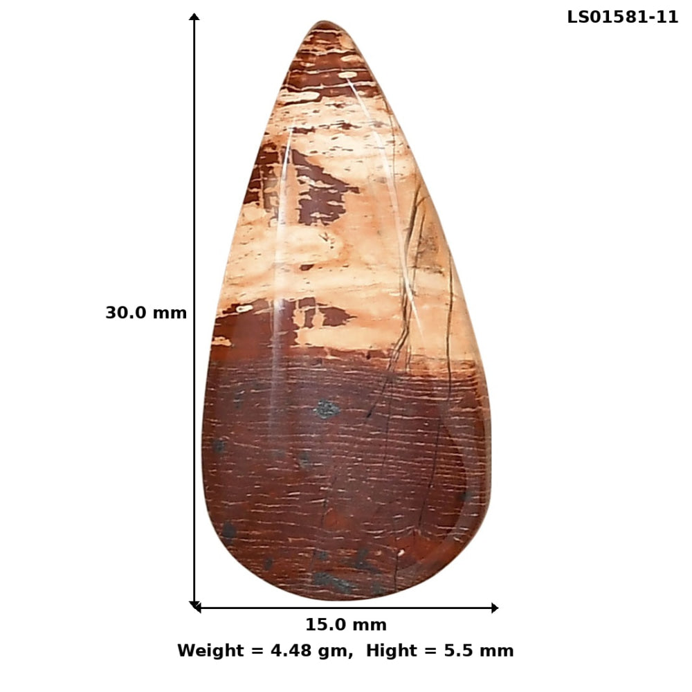 Snake Skin Jasper 30x15x5.5 mm Pear Gemstone LS01581-11