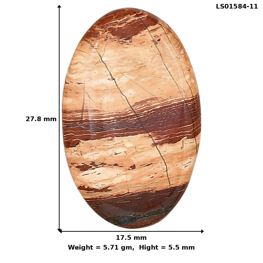 Snake Skin Jasper 27.8x17.5x5.5 mm Oval Gemstone LS01584-11