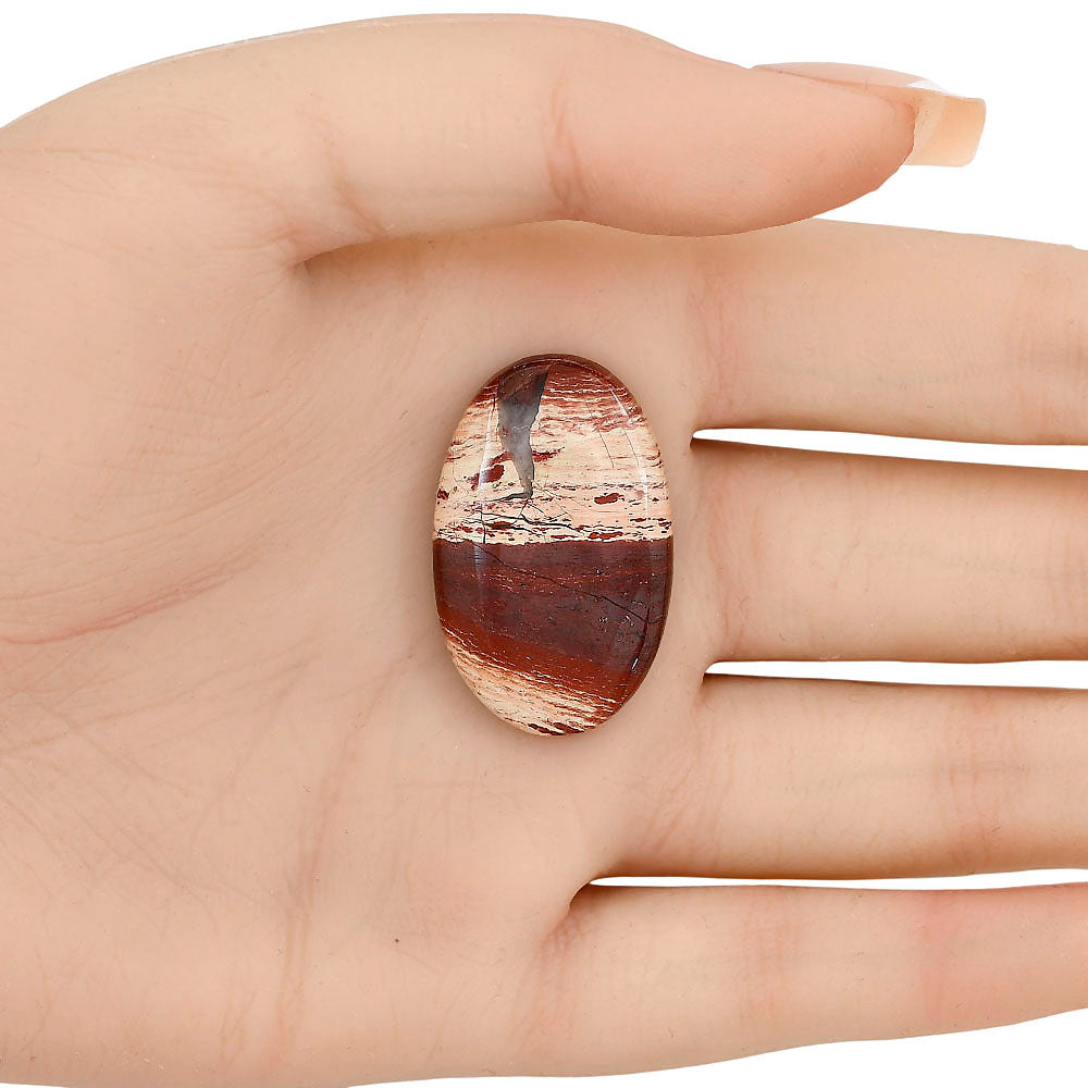 Snake Skin Jasper 32x20.2x5 mm Oval Gemstone LS01588-11