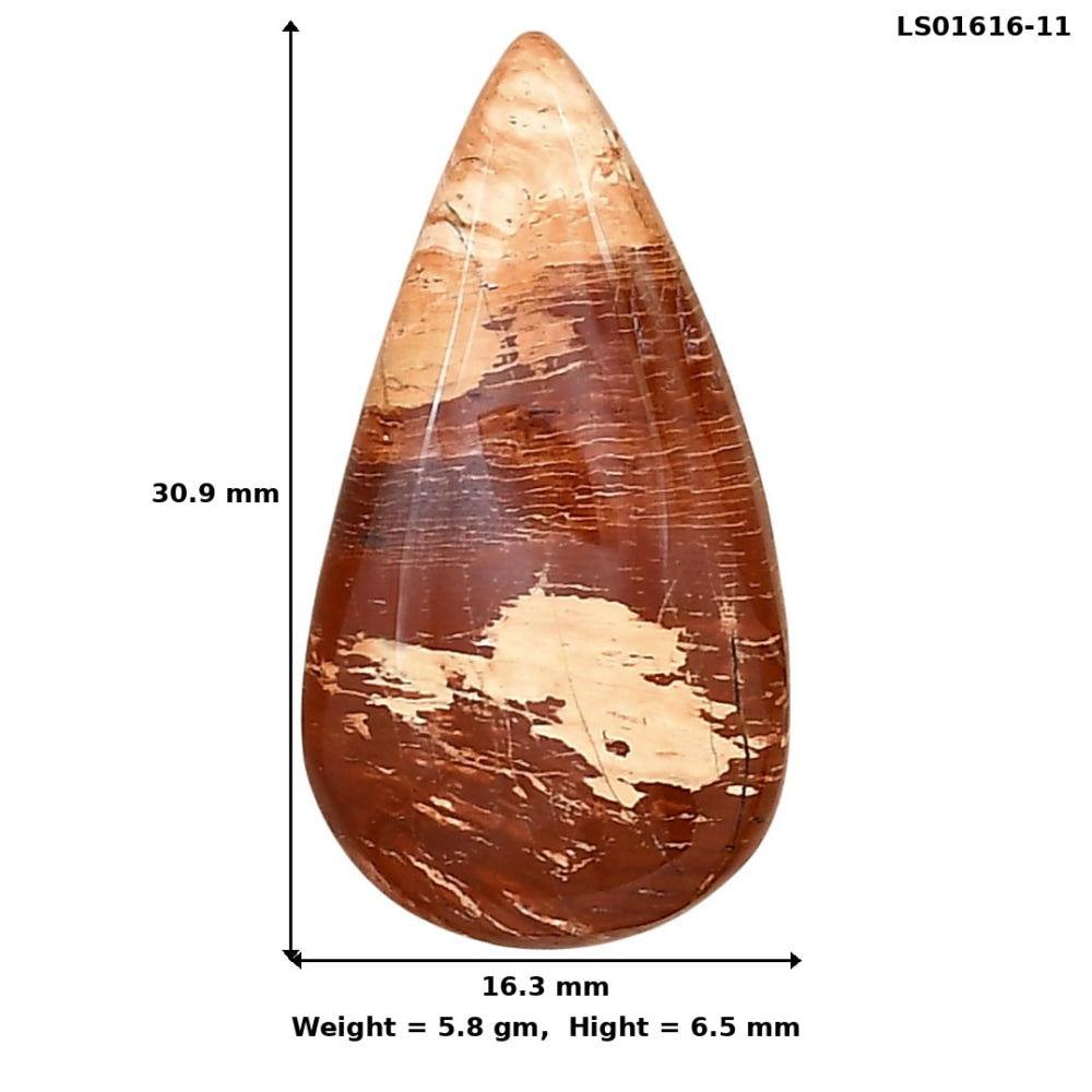 Snake Skin Jasper 30.9x16.3x6.5 mm Pear Gemstone LS01616-11