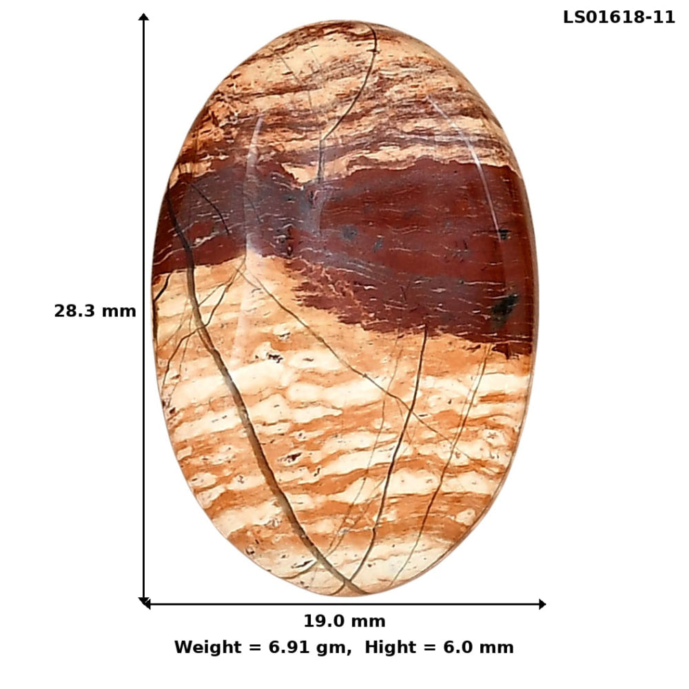 Snake Skin Jasper 28.3x19x6 mm Oval Gemstone LS01618-11