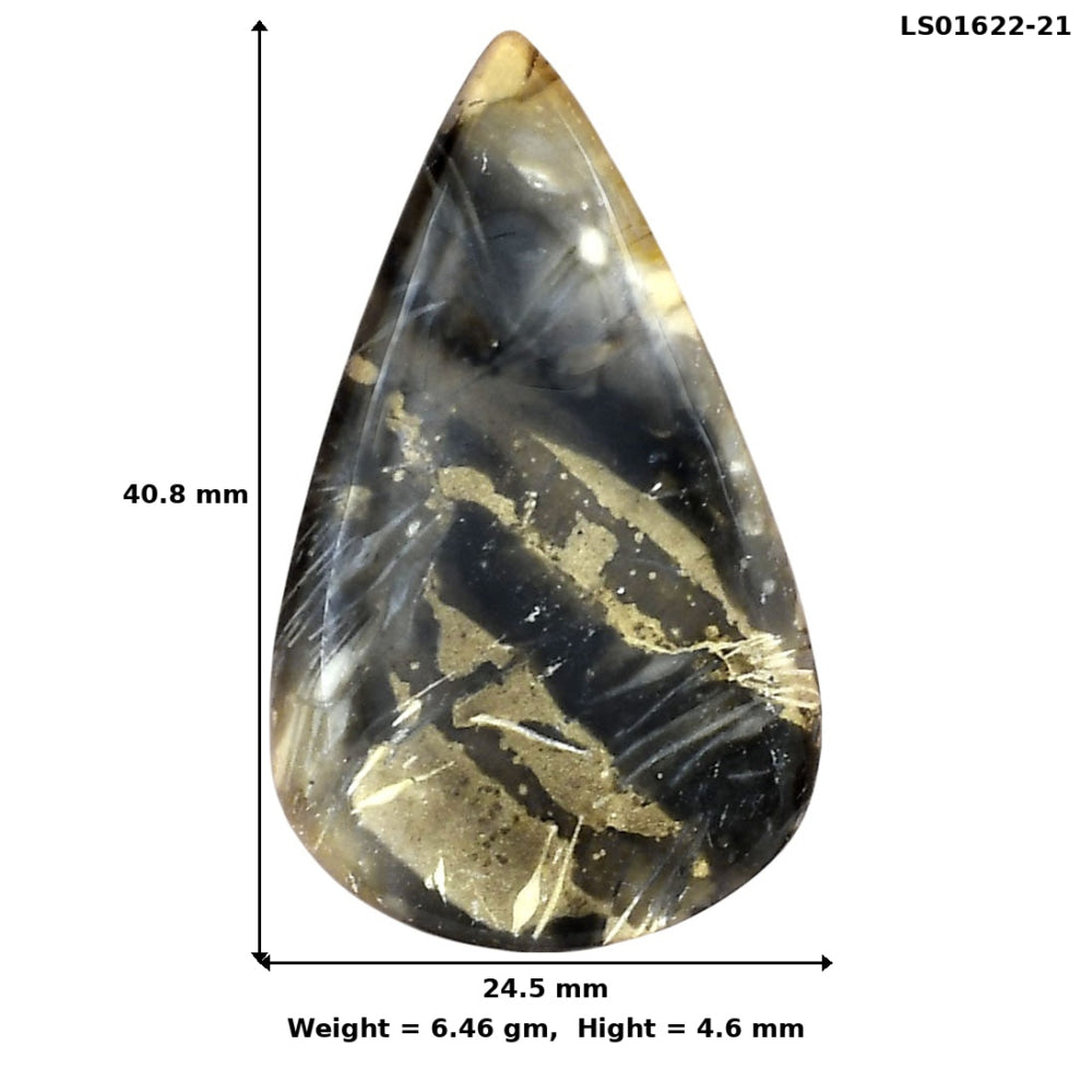 Bat Cave Jasper 40.8x24.5x4.6 mm Pear Gemstone LS01622-21