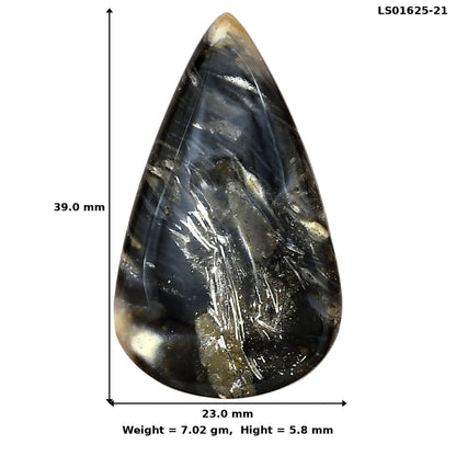 Bat Cave Jasper 39x23x5.8 mm Pear Gemstone LS01625-21