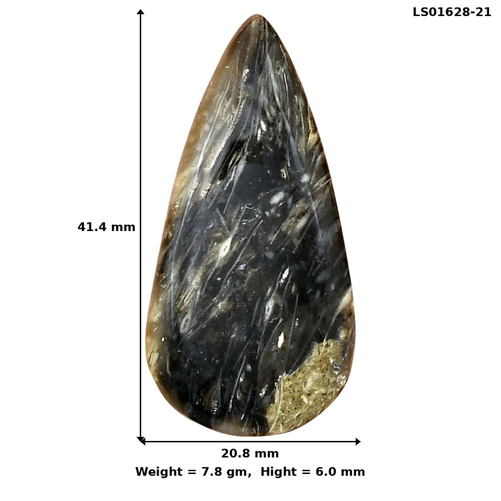Bat Cave Jasper 41.4x20.8x6 mm Pear Gemstone LS01628-21