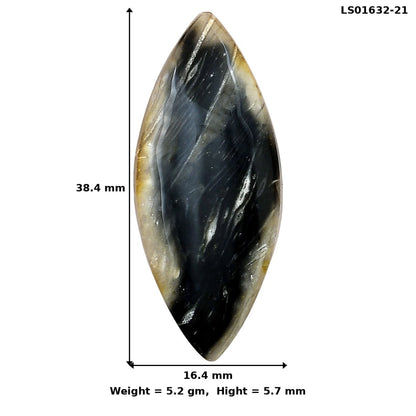 Bat Cave Jasper 38.4x16.4x5.7 mm Pear Gemstone LS01632-21