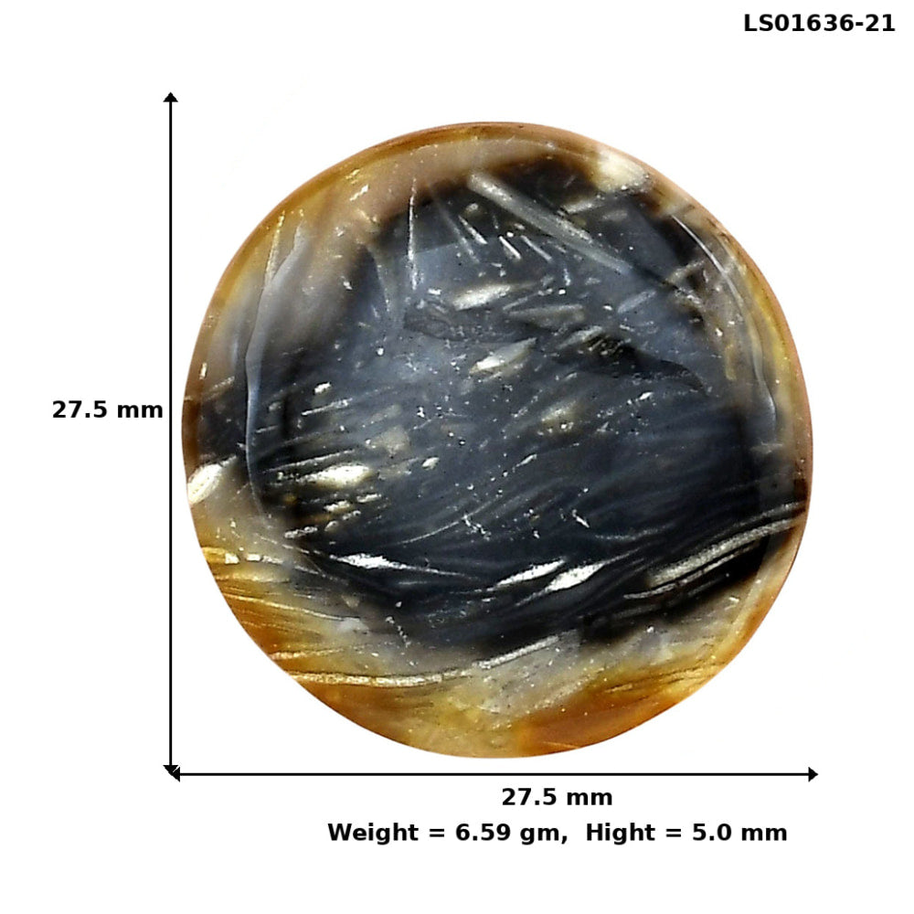 Bat Cave Jasper 27.5x27.5x5 mm Round Gemstone LS01636-21
