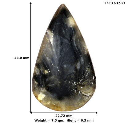 Bat Cave Jasper 38x22.72x6.3 mm Pear Gemstone LS01637-21