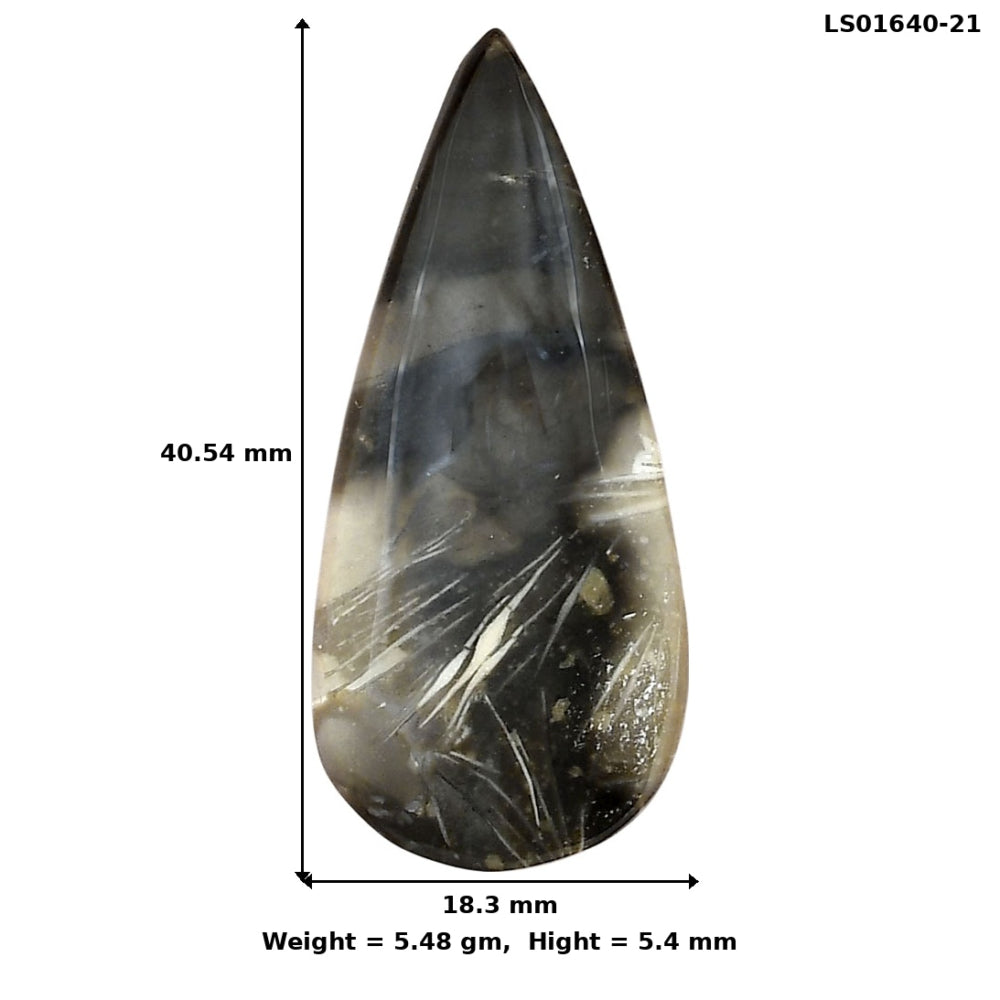 Bat Cave Jasper 40.54x18.3x5.4 mm Pear Gemstone LS01640-21