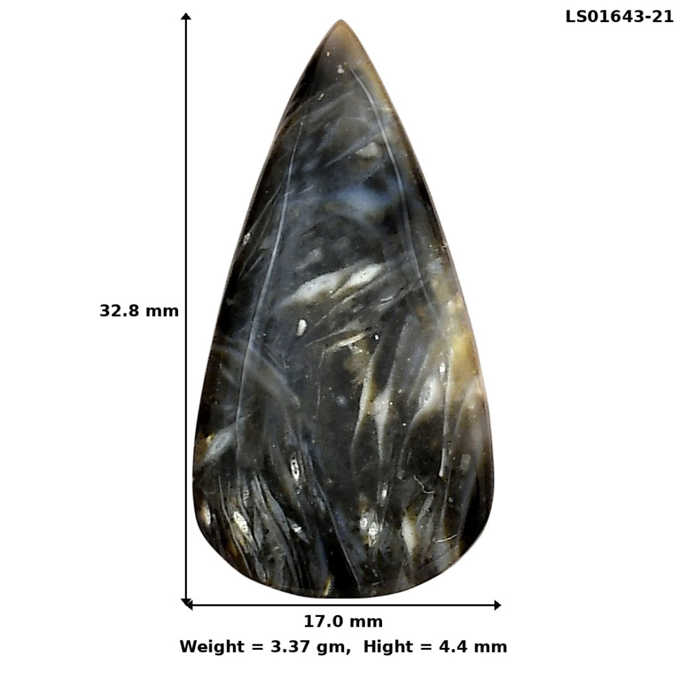 Bat Cave Jasper 32.8x17x4.4 mm Pear Gemstone LS01643-21