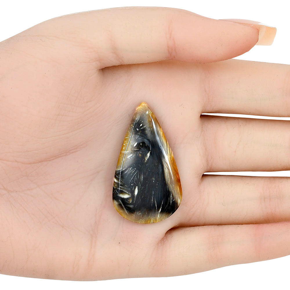 Bat Cave Jasper 39.7x22.8x4.7 mm Pear Gemstone LS01650-21