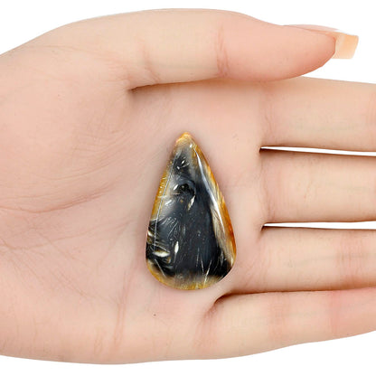 Bat Cave Jasper 39.7x22.8x4.7 mm Pear Gemstone LS01650-21