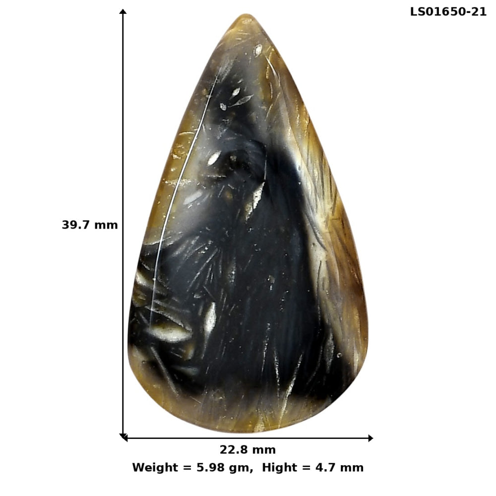Bat Cave Jasper 39.7x22.8x4.7 mm Pear Gemstone LS01650-21