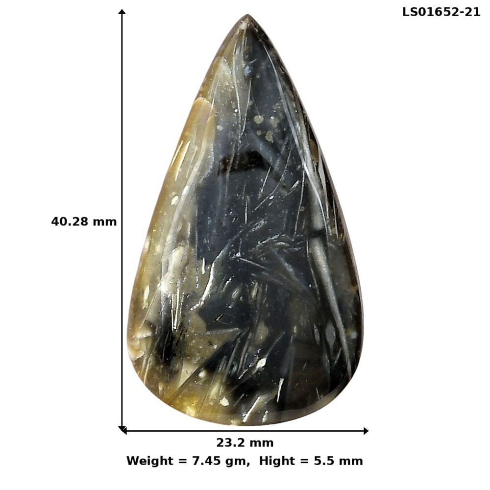 Bat Cave Jasper 40.28x23.2x5.5 mm Pear Gemstone LS01652-21