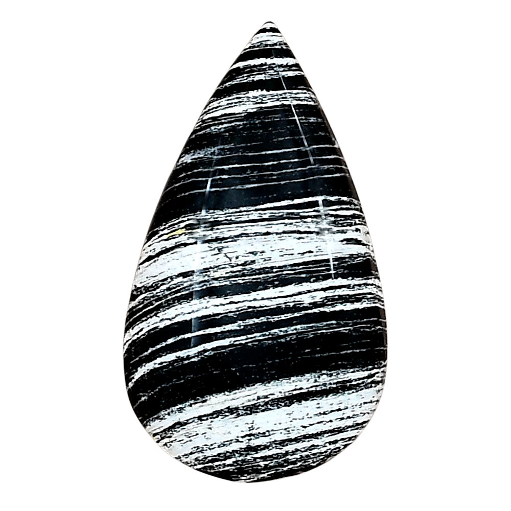 Silver Leaf Obsidian 29.9x17.2x5.5 mm Pear Gemstone LS01654-22