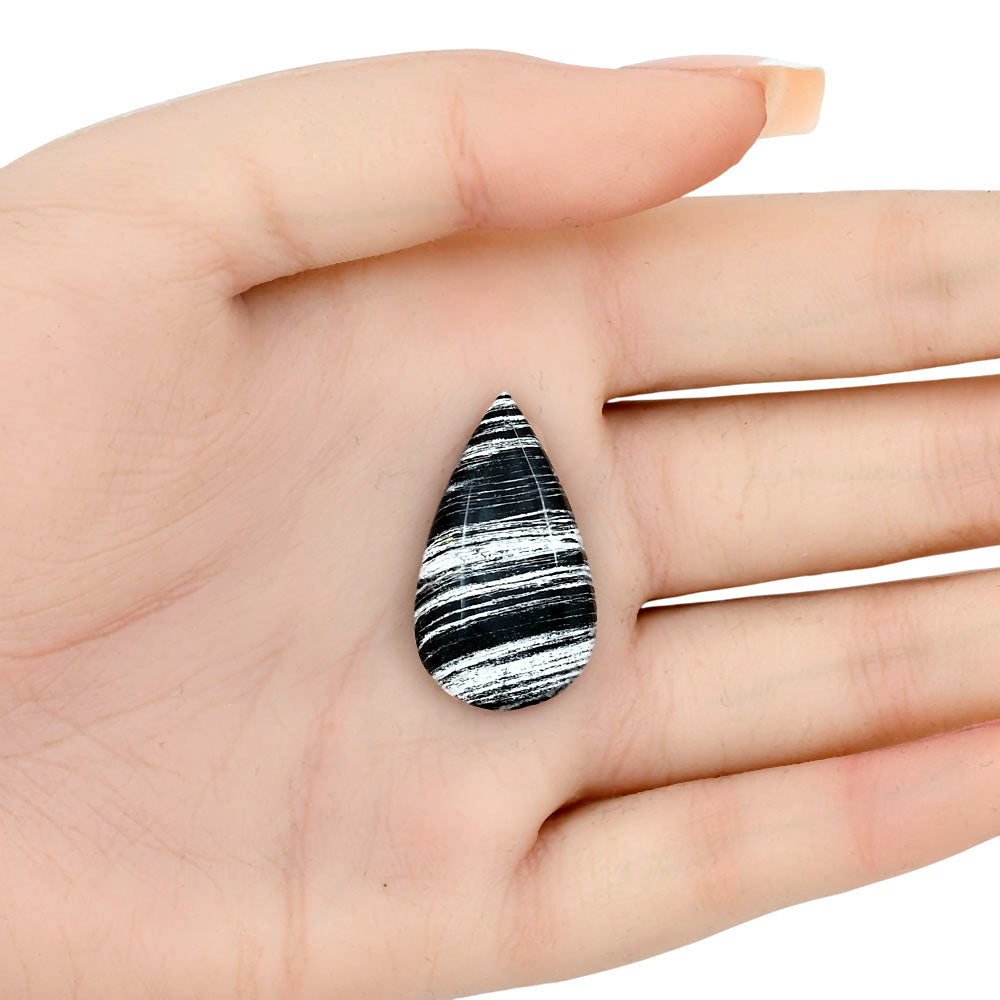Silver Leaf Obsidian 29.9x17.2x5.5 mm Pear Gemstone LS01654-22