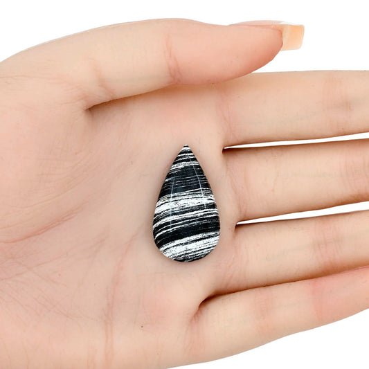 Silver Leaf Obsidian 29.9x17.2x5.5 mm Pear Gemstone LS01654-22