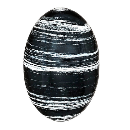 Silver Leaf Obsidian 28.12x18.7x5.7 mm Oval Gemstone LS01655-22