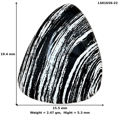 Silver Leaf Obsidian 19.4x15.5x5.3 mm Pear Gemstone LS01656-22