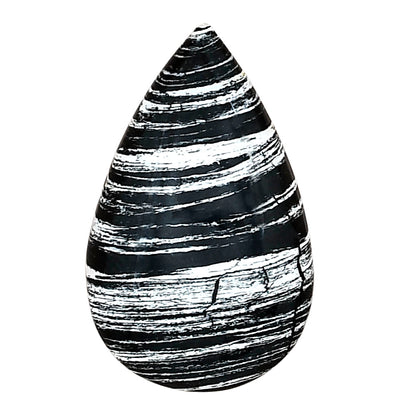 Silver Leaf Obsidian 28.68x17.8x5.3 mm Pear Gemstone LS01658-22