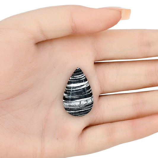 Silver Leaf Obsidian 28.68x17.8x5.3 mm Pear Gemstone LS01658-22