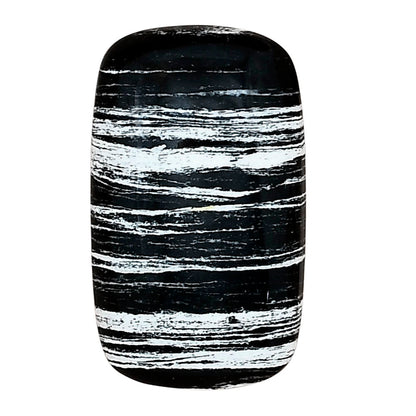 Silver Leaf Obsidian 27.5x6.5x5.9 mm Baguette Gemstone LS01659-22
