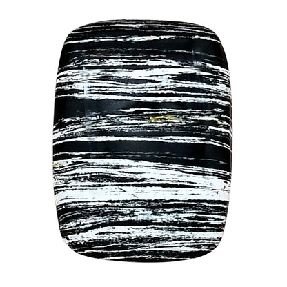 Silver Leaf Obsidian 24x17.7x5 mm Baguette Gemstone LS01660-22
