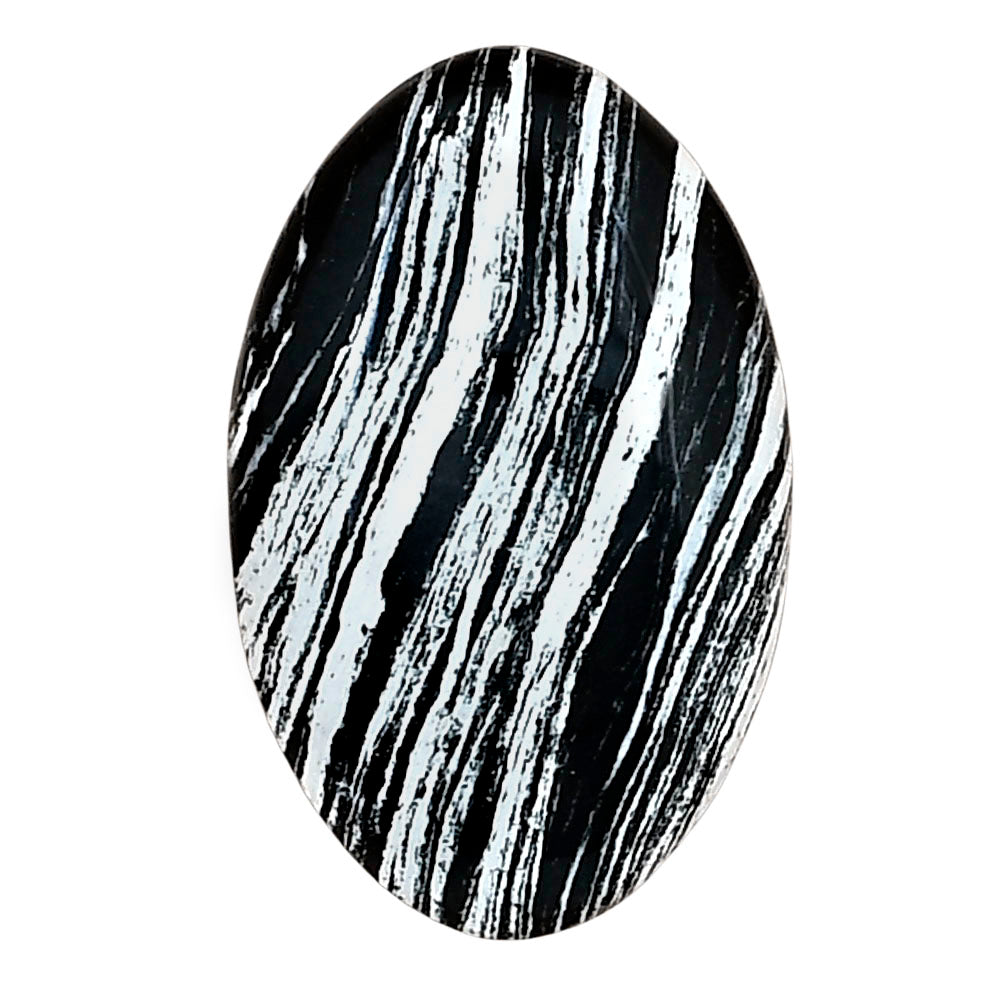 Silver Leaf Obsidian 26.74x16.9x5.1 mm Oval Gemstone LS01662-22