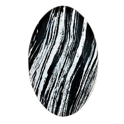 Silver Leaf Obsidian 26.74x16.9x5.1 mm Oval Gemstone LS01662-22