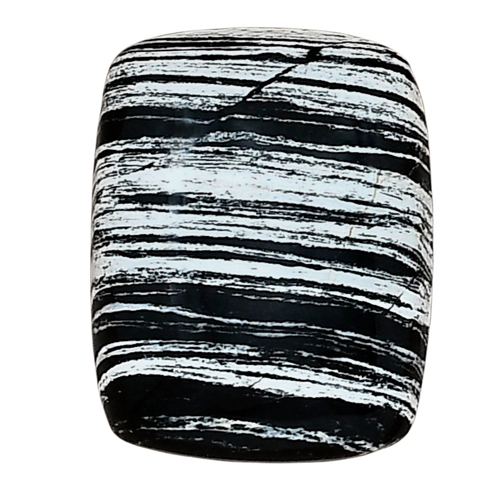 Silver Leaf Obsidian 22x17.3x5.4 mm Baguette Gemstone LS01664-22