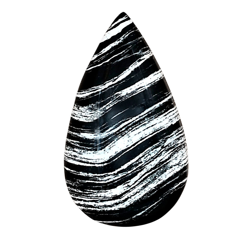 Silver Leaf Obsidian 28.3x16.6x6 mm Pear Gemstone LS01667-22